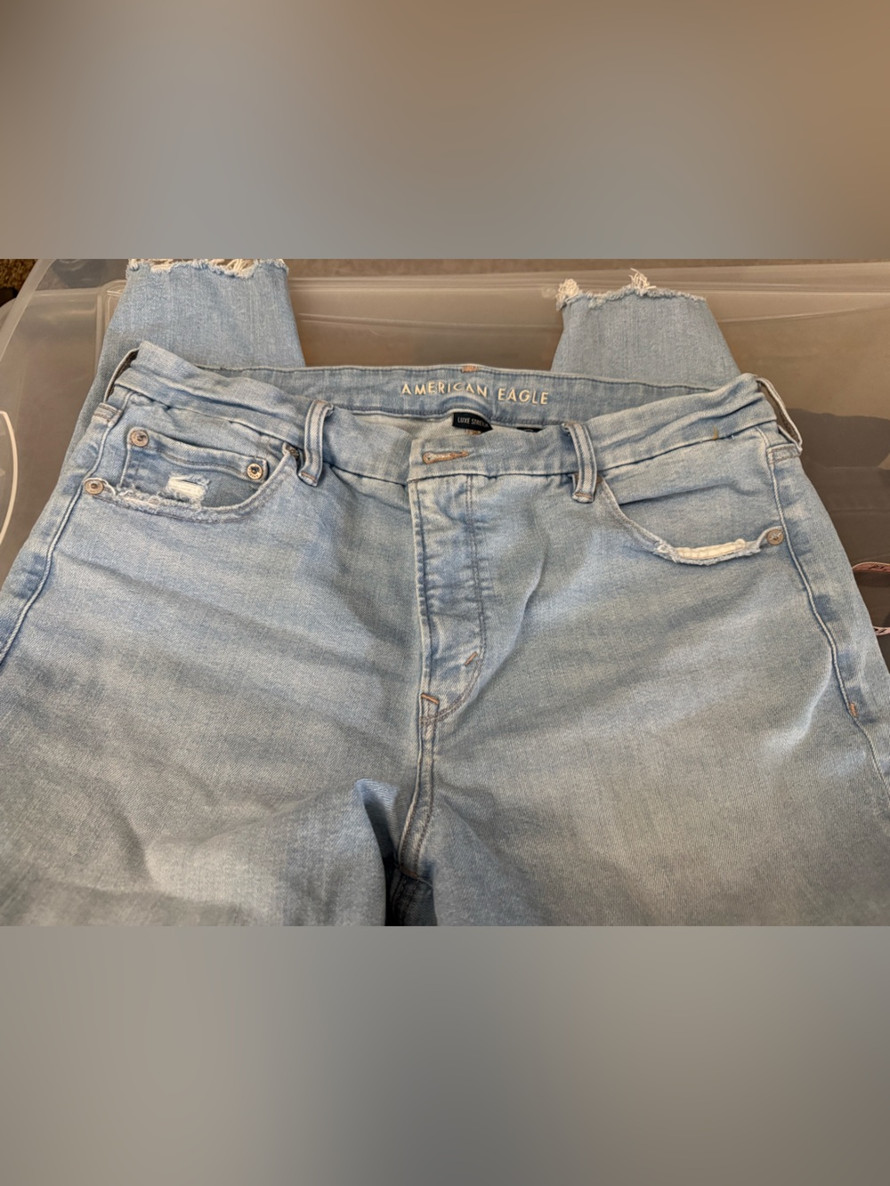 American Eagle Outfitters Light Blue Skinny Jeans High-rise Jeggings